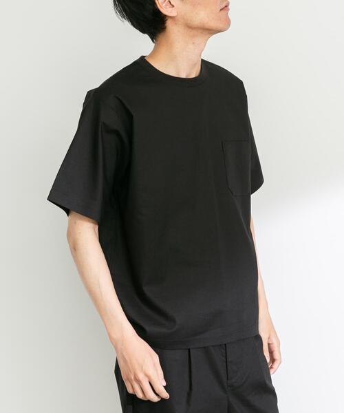 URBAN RESEARCH Sonny Label（アーバンリサーチサニーレーベル）の「『接触冷感/イージーケア』リネン混ショートスリーブTシャツ（Tシャツ/カットソー・メンズ・ホワイト系その他/チャコールグレー/ネイビー/ブラック・MEDIUM/LARGE/X-LARGE）」の17枚目の写真