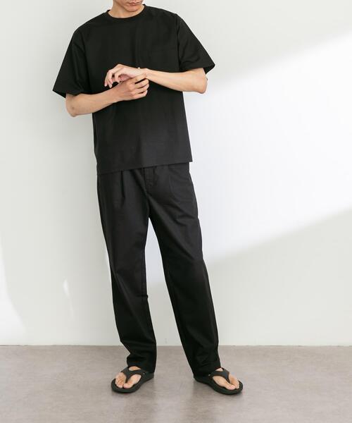 URBAN RESEARCH Sonny Label（アーバンリサーチサニーレーベル）の「『接触冷感/イージーケア』リネン混ショートスリーブTシャツ（Tシャツ/カットソー・メンズ・ホワイト系その他/チャコールグレー/ネイビー/ブラック・MEDIUM/LARGE/X-LARGE）」の18枚目の写真