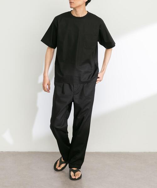 URBAN RESEARCH Sonny Label（アーバンリサーチサニーレーベル）の「『接触冷感/イージーケア』リネン混ショートスリーブTシャツ（Tシャツ/カットソー・メンズ・ホワイト系その他/チャコールグレー/ネイビー/ブラック・MEDIUM/LARGE/X-LARGE）」の19枚目の写真