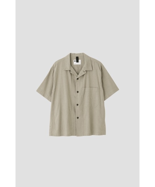 MHL.（エムエイチエル）の「FADED LINEN COTTON PLAINWEAVE（シャツ/ブラウス・メンズ・ブラック/ベージュ・LARGE/MEDIUM/SMALL）」の11枚目の写真