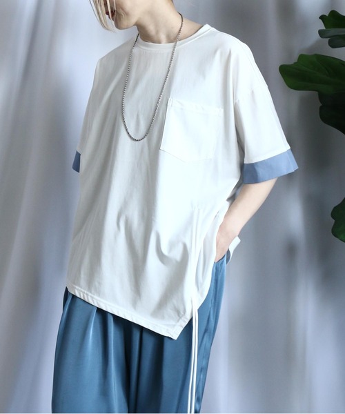tシャツ 袖切替シャーリングTシャツ レディース 袖切替シャーリングTシャツ（Tシャツ/カットソー）｜BITTOKO