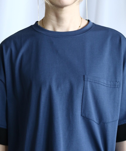 tシャツ 袖切替シャーリングTシャツ レディース 袖切替シャーリングTシャツ（Tシャツ/カットソー）｜BITTOKO