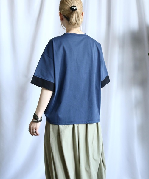 tシャツ 袖切替シャーリングTシャツ レディース 袖切替シャーリングTシャツ（Tシャツ/カットソー）｜BITTOKO