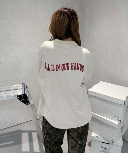 sedacle（セダクル）の「加工鹿の子配色ポロシャツ（Tシャツ/カットソー・レディース・アイボリー/ブラウン/チャコールグレー・SMALL/MEDIUM/LARGE）」の6枚目の写真