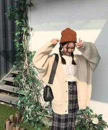 UP START（アップスタート）の「ミドル丈ニットカーディガン(NEZ)（カーディガン/ボレロ）」