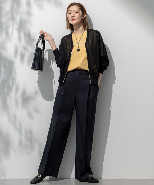 セール】【洗える】ライトシアーニット ブルゾン（ブルゾン）｜23区 S