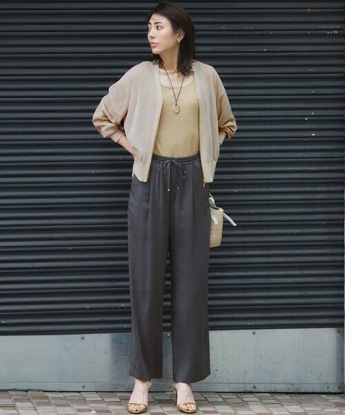 セール】【洗える】ライトシアーニット ブルゾン（ブルゾン）｜23区