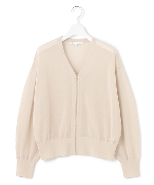 23区 カーディガン　ライト　シアー　ジップ　ニット　ブルゾン セール】【洗える】ライトシアーニット ブルゾン（ブルゾン）｜23区