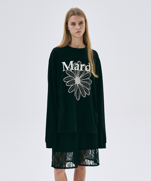 ★MARDI MERCREDI★UNISEX TSHIRT LONG SLEEVE FLOWERMARDI Restocking on July 11] UNISEX TSHIRT LONG SLEEVE