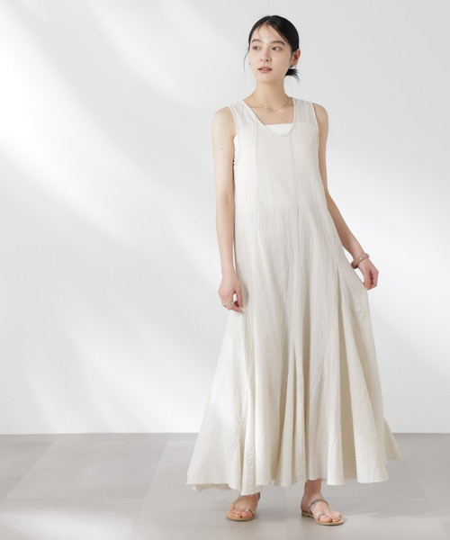 新品✨完売AP STUDIOエーピーストゥディオ　スリーブレスドレス　ワンピース 2025SS AP STUDIOスリーブレスドレス - メルカリ