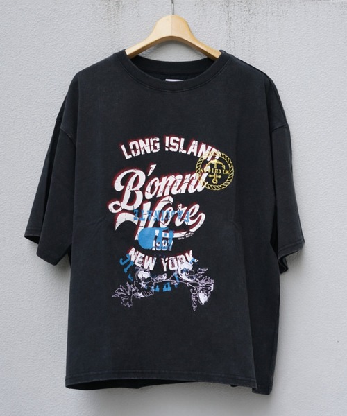 BEAVER（ビーバー）の「B omnivore/ビーオムニボー　S/S TEE LONG ISLAND（Tシャツ/カットソー・メンズ・ホワイト/ブラック・L/M）」の2枚目の写真