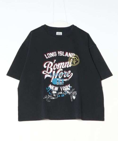 BEAVER（ビーバー）の「B omnivore/ビーオムニボー　S/S TEE LONG ISLAND（Tシャツ/カットソー・メンズ・ホワイト/ブラック・L/M）」の7枚目の写真