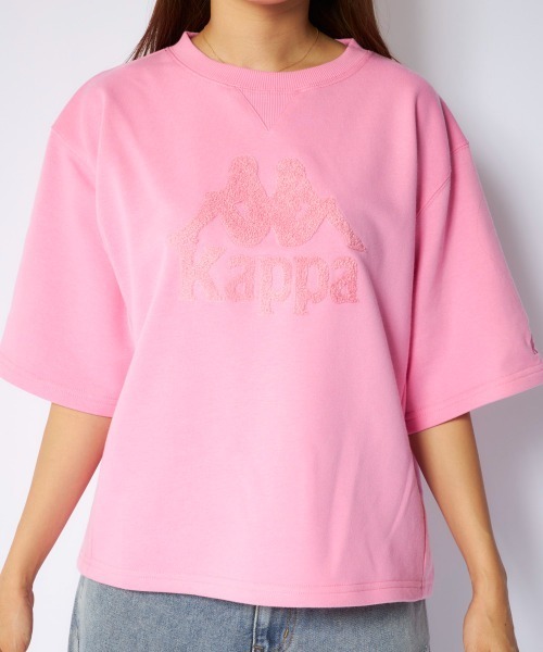 Kappa(カッパ)の「スウェットTシャツ(Tシャツ/カットソー・レディース・ブラック/ホワイト/ピンク・LARGE/MEDIUM)」の4枚目の写真