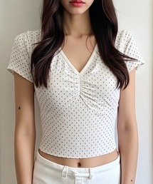 A'GEM/9 × .kom 『.KOM/ドットケーオーエム』ドット柄デザイン半袖Tシャツ