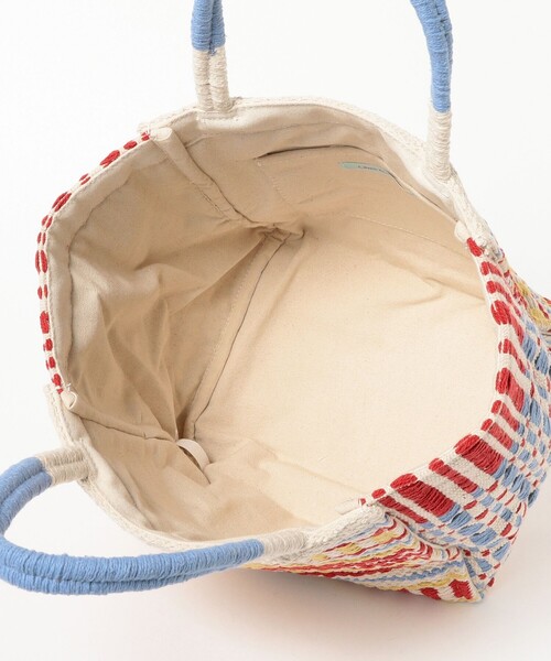 Ray BEAMS（レイビームス）の「【別注】Lilas Campbell / ジャカード トートバッグ（かごバッグ・レディース・ライトブルー/イエロー・ONE SIZE）」の12枚目の写真