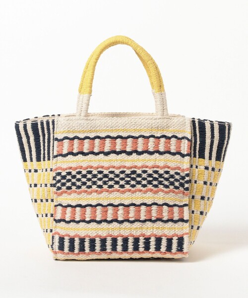 Ray BEAMS（レイビームス）の「【別注】Lilas Campbell / ジャカード トートバッグ（かごバッグ・レディース・ライトブルー/イエロー・ONE SIZE）」の14枚目の写真