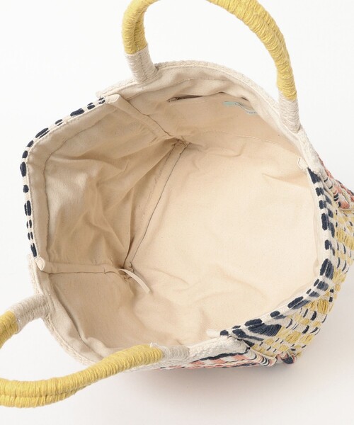 Ray BEAMS（レイビームス）の「【別注】Lilas Campbell / ジャカード トートバッグ（かごバッグ・レディース・ライトブルー/イエロー・ONE SIZE）」の15枚目の写真