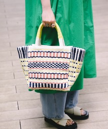 Ray BEAMS（レイビームス）の「【別注】Lilas Campbell / ジャカード トートバッグ（かごバッグ）」