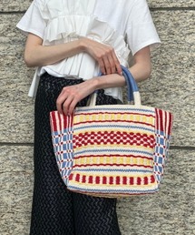 Ray BEAMS | 【別注】Lilas Campbell / ジャカード トートバッグ(かごバッグ)