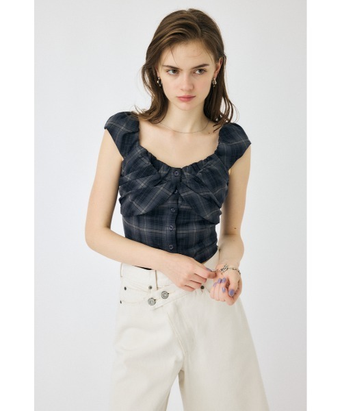 moussy (マウジー)チェックブラウス セール】FRONT TIED CHECK シャツ（シャツ/ブラウス）｜MOUSSY