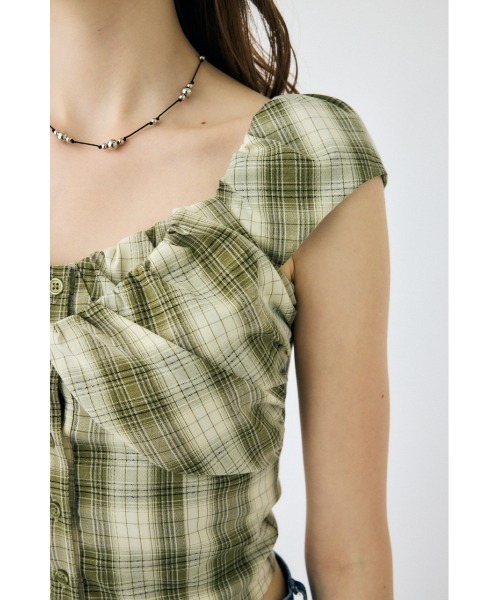 セール】LAYERED GATHERED CHECK ブラウス（シャツ/ブラウス