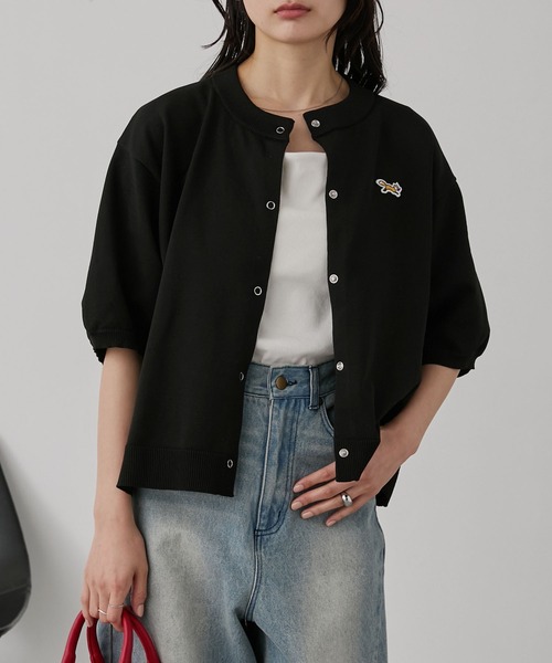 MaxMara PENNYBLACK ペニーブラック☆カーディガン ツーブロック PENNEYS（ペニーズ） カーディガン 別注 THE FOX ロゴ ワンポイント
