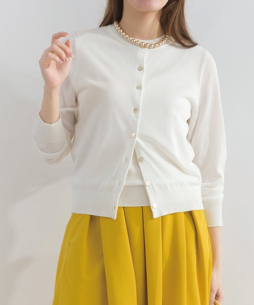 別売りアンサンブル可能】接触冷感シアーカーディガン