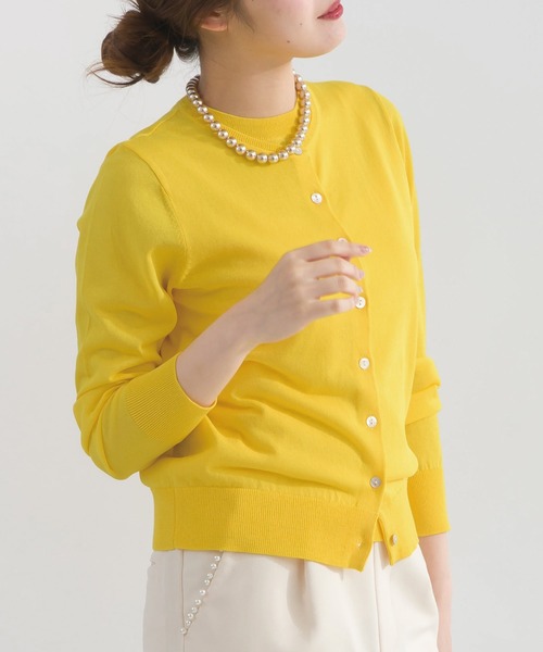 PICCIN(ピッチン)の「【別売りアンサンブル可能】接触冷感シアーカーディガン(カーディガン/ボレロ・レディース・イエロー/オフホワイト/ターコイズブルー/チェリーピンク/ブラック・M)」の4枚目の写真