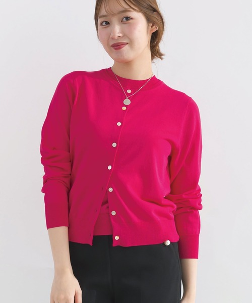 PICCIN(ピッチン)の「【別売りアンサンブル可能】接触冷感シアーカーディガン(カーディガン/ボレロ・レディース・イエロー/オフホワイト/ターコイズブルー/チェリーピンク/ブラック・M)」の7枚目の写真