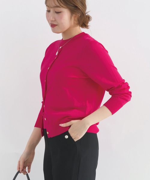 PICCIN(ピッチン)の「【別売りアンサンブル可能】接触冷感シアーカーディガン(カーディガン/ボレロ・レディース・イエロー/オフホワイト/ターコイズブルー/チェリーピンク/ブラック・M)」の8枚目の写真