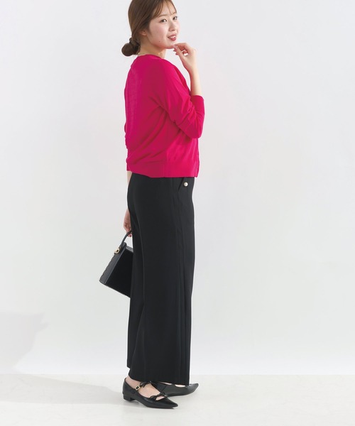 PICCIN(ピッチン)の「【別売りアンサンブル可能】接触冷感シアーカーディガン(カーディガン/ボレロ・レディース・イエロー/オフホワイト/ターコイズブルー/チェリーピンク/ブラック・M)」の11枚目の写真