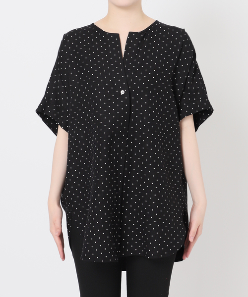 JOURNAL STANDARD（ジャーナルスタンダード）の「《追加2》【洗える】レーヨン麻ノーカラーブラウス（シャツ/ブラウス・レディース・ブラック系その他/ブルー/ブラック/ホワイト/ブラックミックス・FREE）」の20枚目の写真