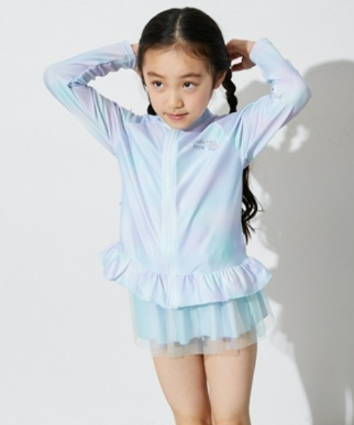 グラデーションプリントラッシュガード（女の子 水着
