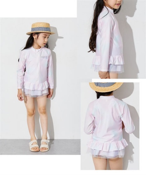 水着・ラッシュガード swimwear Ballerina tulle dot swimwear セール】グラデーションプリントラッシュガード（女の子 水着