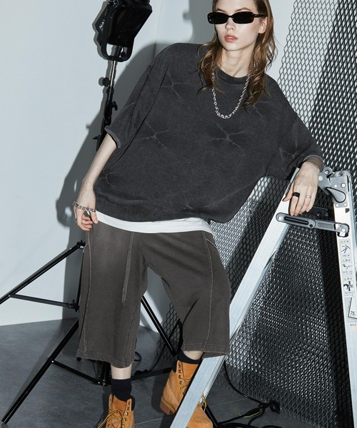 SWAGVIBE(スワッグバイブ)の「【SWAGVIBE】Faded Gradation Sweat Shorts(スウェットパンツ・メンズ・グレー/ブラック/ダークブラウン・S/M/L)」の5枚目の写真