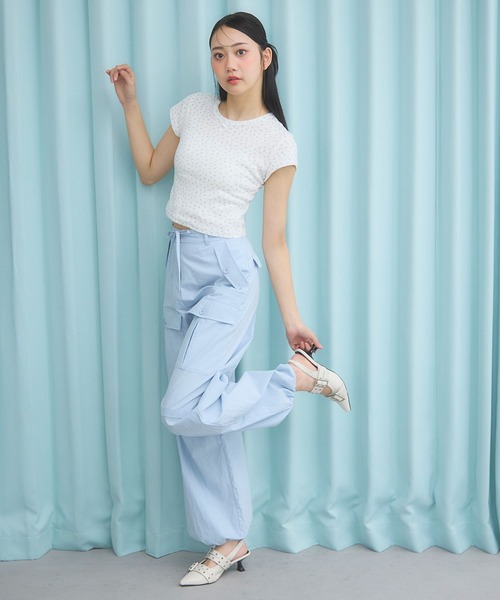 3.3 Field Trip （3.3フィールドトリップ）の「3.3 Field Trip／ナイロンワイドパンツ（その他パンツ・レディース・ブルー/ブラック/ベージュ・SMALL/MEDIUM）」の5枚目の写真