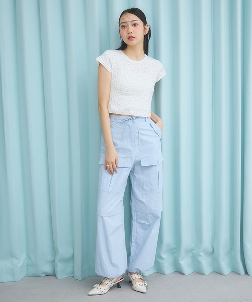 3.3 Field Trip （3.3フィールドトリップ）の「3.3 Field Trip／ナイロンワイドパンツ（その他パンツ・レディース・ブルー/ブラック/ベージュ・SMALL/MEDIUM）」の7枚目の写真