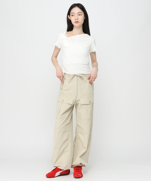 3.3 Field Trip （3.3フィールドトリップ）の「3.3 Field Trip／ナイロンワイドパンツ（その他パンツ・レディース・ブルー/ブラック/ベージュ・SMALL/MEDIUM）」の22枚目の写真