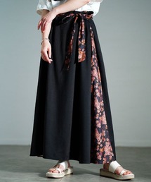 Sawa a la mode フラワーモチーフスカート‼️新品‼️ Sawa a la mode レディース スカート ボタニカル柄 花柄 ラップ