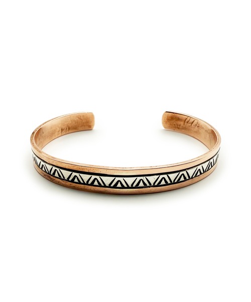 Indian Jewelry（インディアンジュエリー）の「THEATER シアター ”ナバホ”ネイティブデザインシルバー＆コッパーバングル Made in USA（バングル/リストバンド・メンズ・その他1/その他4/その他5/その他3/その他2・FREE）」の8枚目の写真