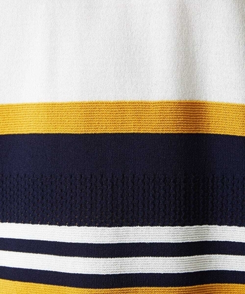 MK MICHEL KLEIN HOMME （エムケーミッシェルクランオム）の「サマーニット / リネンタッチボーダー（ニット/セーター・メンズ・ホワイト/ネイビー・48/46/51）」の11枚目の写真