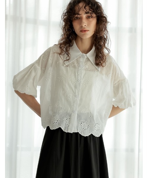 Re:EDIT（リエディ）の「[2025 SUMMER COLLECTION]コットンレース半袖