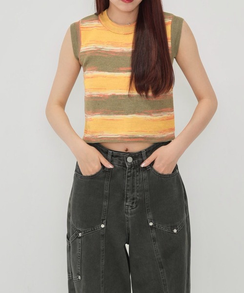 OMMO ノースリーブ　トップス　新品　未使用　フリーサイズ セール】T/Fクリーンクールノースリーブトップス（Tシャツ