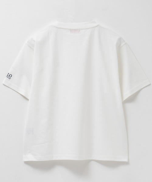 POLO BCS(ポロ ビーシーエス)の「【別注デザイン】POLO BCS ワンポイント刺繍 Tシャツ(Tシャツ/カットソー・レディース・スミクロ/グリーン/オフホワイト・L/M)」の4枚目の写真