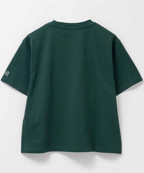 POLO BCS(ポロ ビーシーエス)の「【別注デザイン】POLO BCS ワンポイント刺繍 Tシャツ(Tシャツ/カットソー・レディース・スミクロ/グリーン/オフホワイト・L/M)」の6枚目の写真