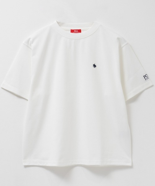 POLO BCS(ポロ ビーシーエス)の「【別注デザイン】POLO BCS ワンポイント刺繍 Tシャツ(Tシャツ/カットソー・レディース・スミクロ/グリーン/オフホワイト・L/M)」の11枚目の写真