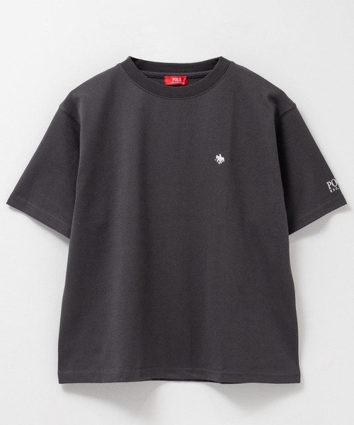 POLO BCS(ポロ ビーシーエス)の「【別注デザイン】POLO BCS ワンポイント刺繍 Tシャツ(Tシャツ/カットソー・レディース・スミクロ/グリーン/オフホワイト・L/M)」の10枚目の写真
