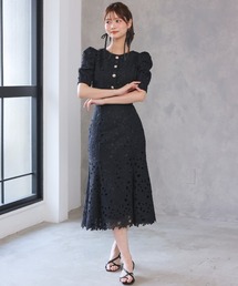 マーメイドスカート」に該当するスカート（ブラック/黒色系・レース