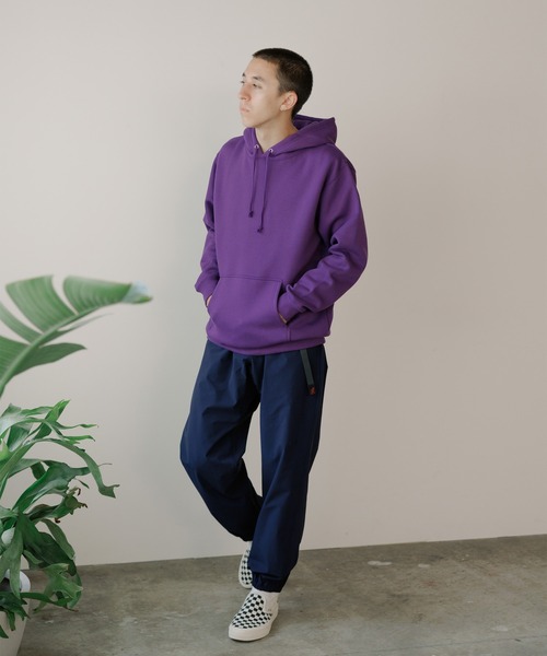 United Athle（ユナイテッドアスレ）の「10.0oz スウェット 裏起毛 プルオーバーパーカー/フーディー 無地 ユニセックス ルーズシルエット 夏服（パーカー・メンズ・パープル/サンドベージュ/ネイビー/ダークブラウン/ライトグリーン/バーガンディー/ホワイト/ブラック/オリーブ/アッシュ/グレー/ヘザーグレー・L/S/XL/M）」の18枚目の写真