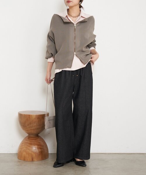 Jena espace merveilleux（ジェナ　エスパスメルヴェイユ）の「【待望のサイズ展開！快適楽ちん】デニムイージーパンツ（デニムパンツ・レディース・ブラック/ブルー系その他/ブルー・FREE/1/2）」の8枚目の写真